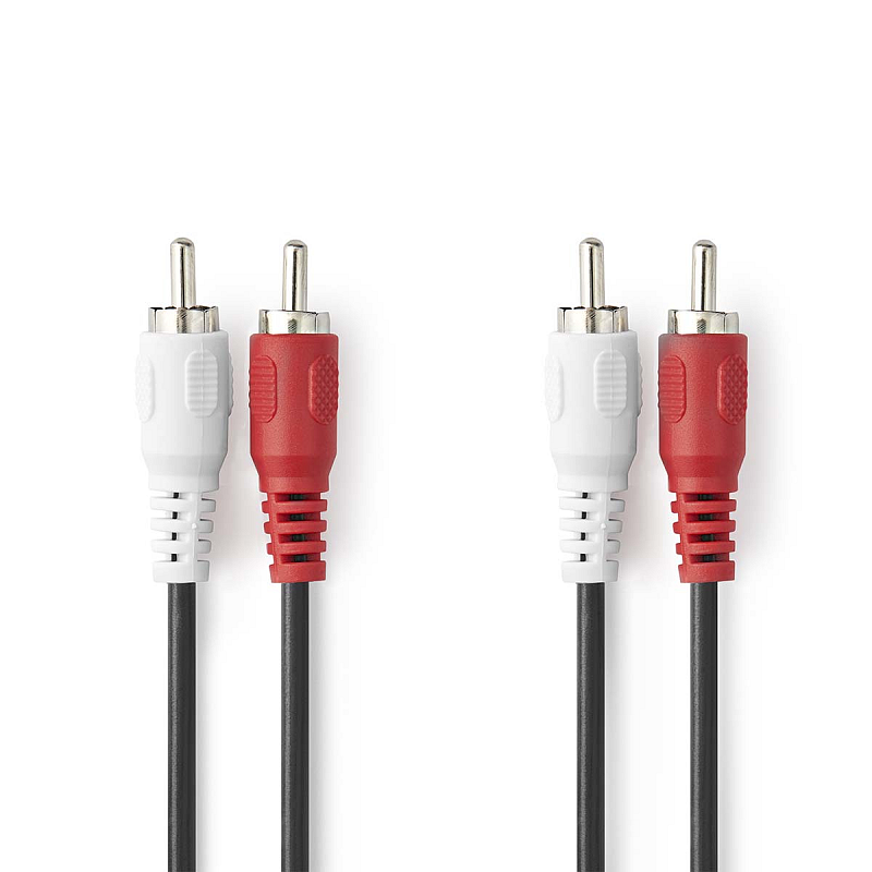 Nedis CAGL24200BK50 Audio-Kabel 5 m 2 x RCA Schwarz