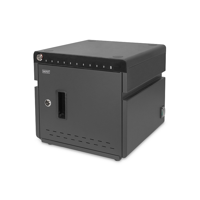 Digitus Mobiler Desktop Ladeschrank für 10 Notebooks/Tablets bis 13 Zoll, UV-C, USB-C