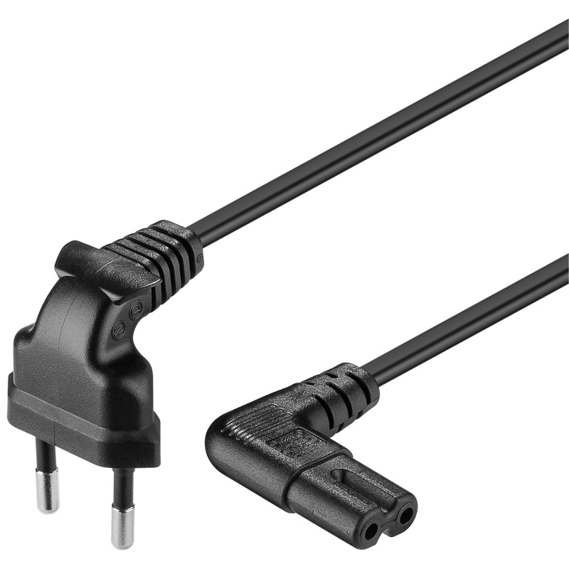 Goobay CEE 7/16 / IEC 60320 C7, 3 m Schwarz CEE7/16 C7-Koppler