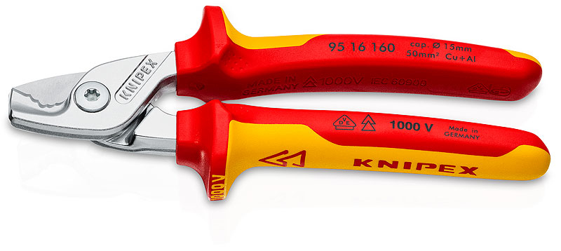 Knipex 95 16 160 Netzkabelschneider/-Crimper Rot, Edelstahl, Gelb