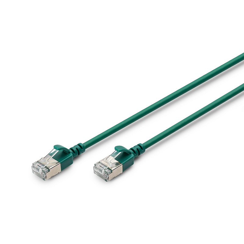 Digitus CAT 6A F-FTP Slim Patchkabel, 3m, Grün