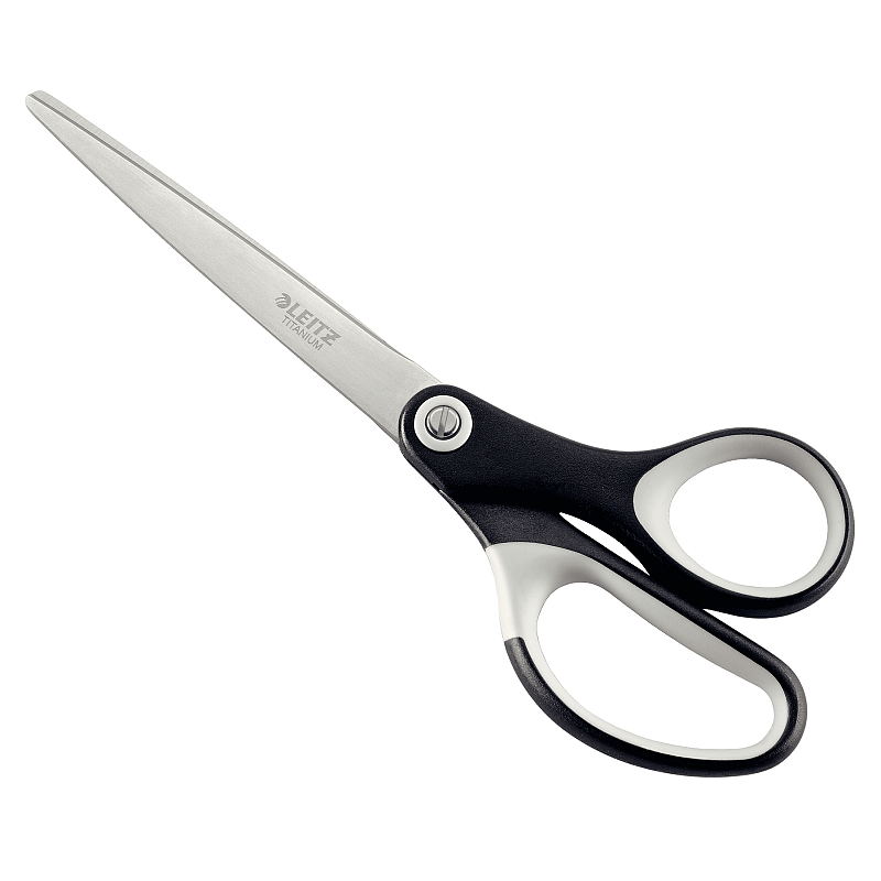 Leitz 54166095 Büro- & Bastelschere Büroscheren Gerader Schnitt Schwarz, Silber