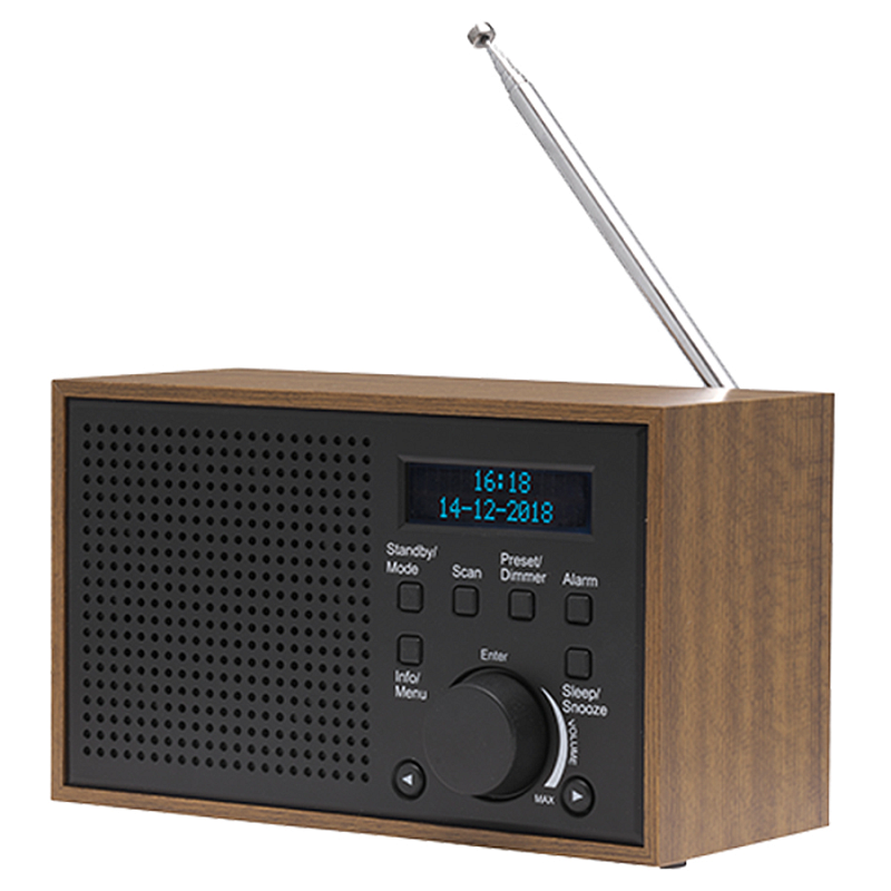 Denver DAB-46DARK GREY Internet Analog & Digital Schwarz, Braun