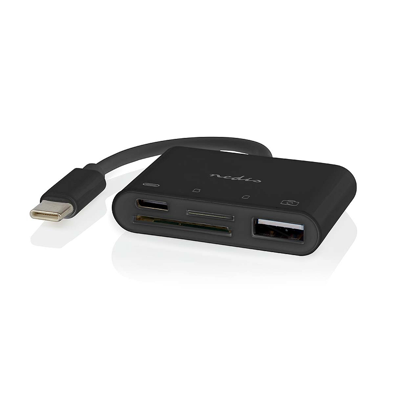 Nedis CCGB64780BK01 Schnittstellen-Hub USB 2.0 Type-C 0 Mbit/s Schwarz