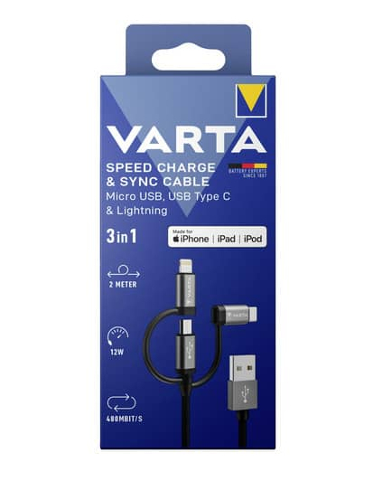 Varta 57937 101 111 Ladegerät für Mobilgeräte Universal Lightning, USB Drinnen