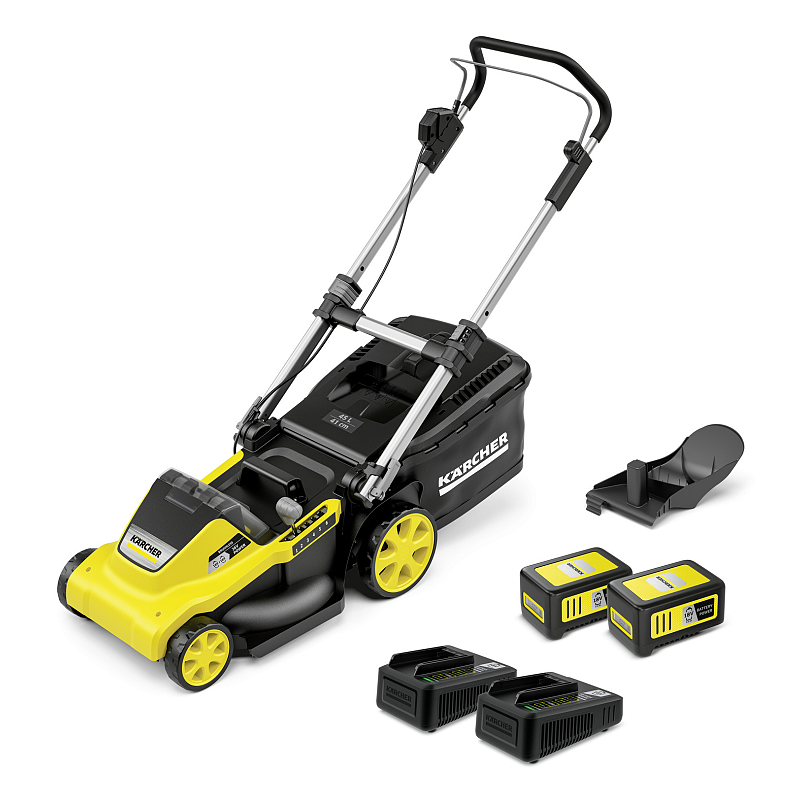Kärcher LMO 5-18 Dual Rasenmäher mit Radantrieb Akku Gelb, Schwarz