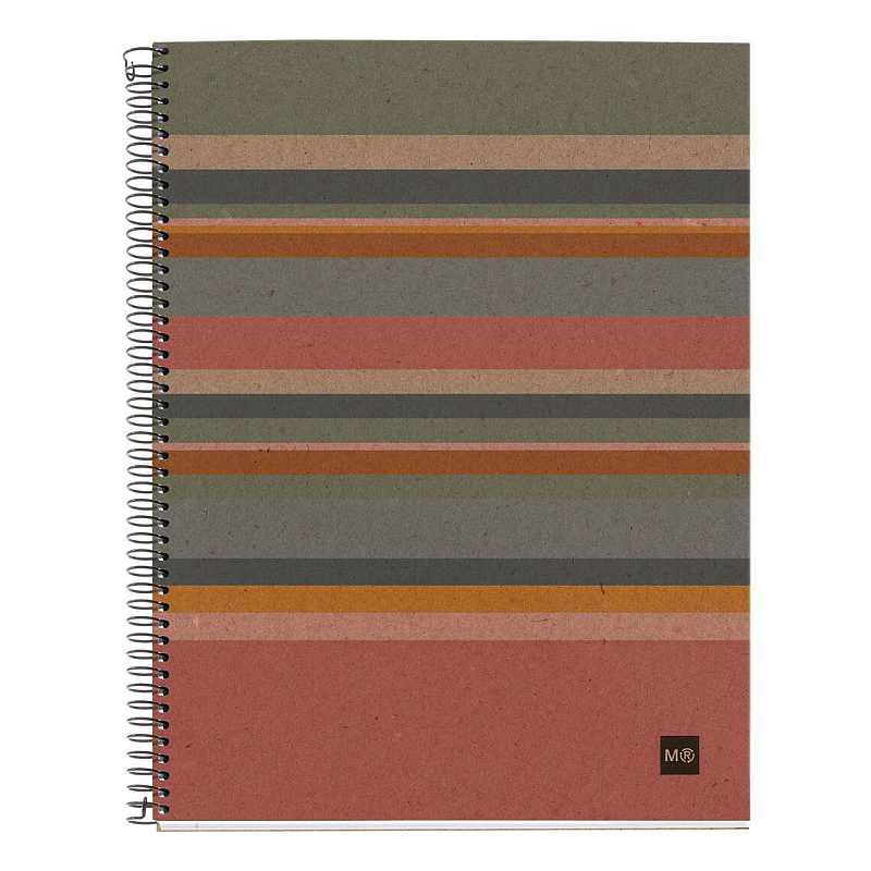 MAUL A616299 Notizbuch A4 120 Blätter Blau, Braun, Grün, Orange, Pink, Rot