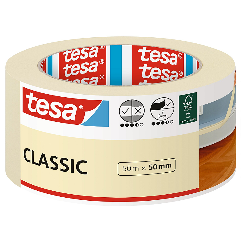 TESA CLASSIC Für die Nutzung im Innenbereich geeignet 50 m Beige