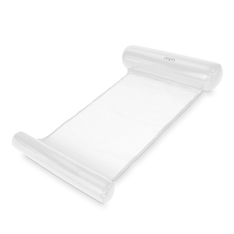 MikaMax 04836 Aufblasbares Spielzeug für Pool & Strand Transparent, Weiß Einfarbig PVC Schwimmende Matratze