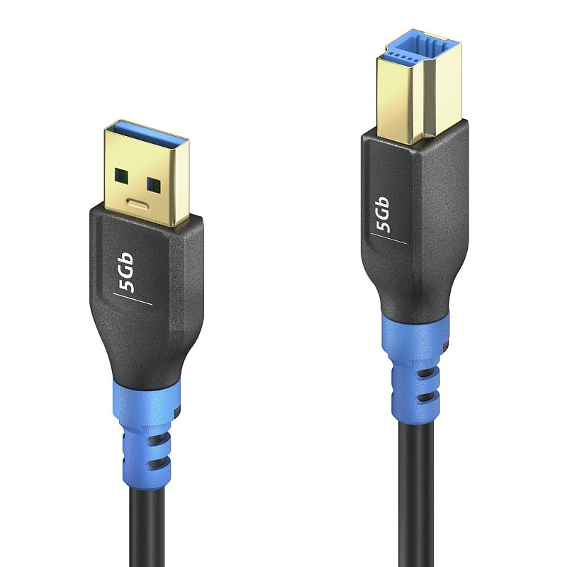 PureLink FI-U300-010-PCK USB Kabel USB 3.2 Gen 1 (3.1 Gen 1) 1 m USB A USB B Schwarz, Blau