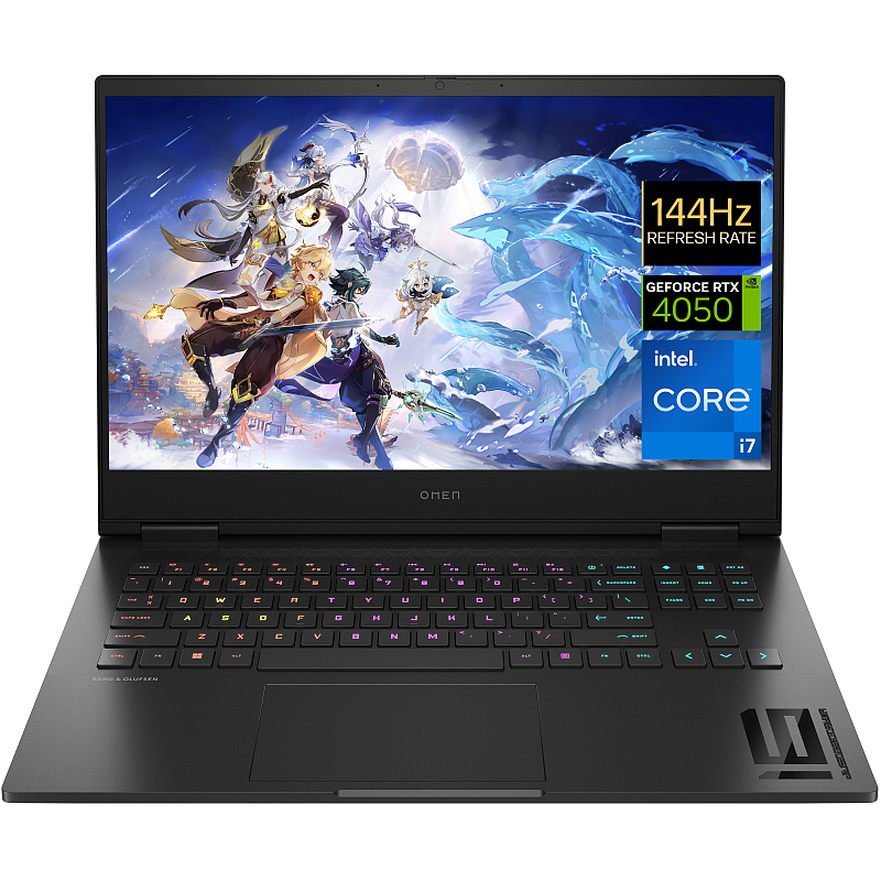 HP OMEN 16-wd0474ng Intel® Core™ i7 i7-13620H Laptop 40,9 cm (16.1") Full HD 16 GB DDR5-SDRAM 512 GB SSD NVIDIA GeForce RTX 4060 Wi-Fi 6E (802.11ax) Windows 11 Home Schwarz