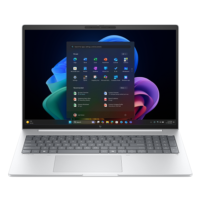 HP EliteBook 8 G1a Next Gen AI PC Copilot+ PC AMD Ryzen AI 5 340 Laptop 40,6 cm (16") 2.5K 32 GB DDR5-SDRAM 512 GB SSD Wi-Fi 7 (802.11be) Windows 11 Pro Silber