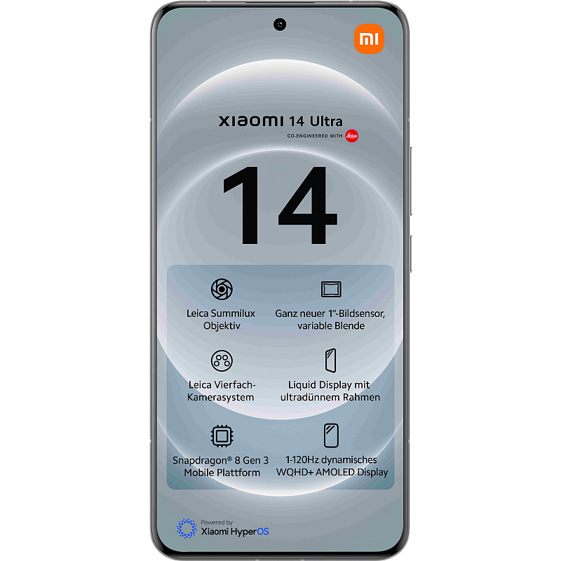 Xiaomi 14 Ultra 17,1 cm (6.73") Dual-SIM 5G USB Typ-C 16 GB 512 GB 5000 mAh Weiß
