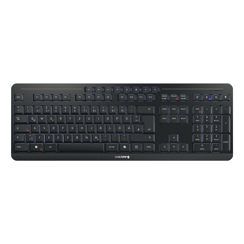 CHERRY Stream keyboard ultimate Tastatur Heimbüro USB + RF Wireless + Bluetooth QWERTZ Deutsch Schwarz