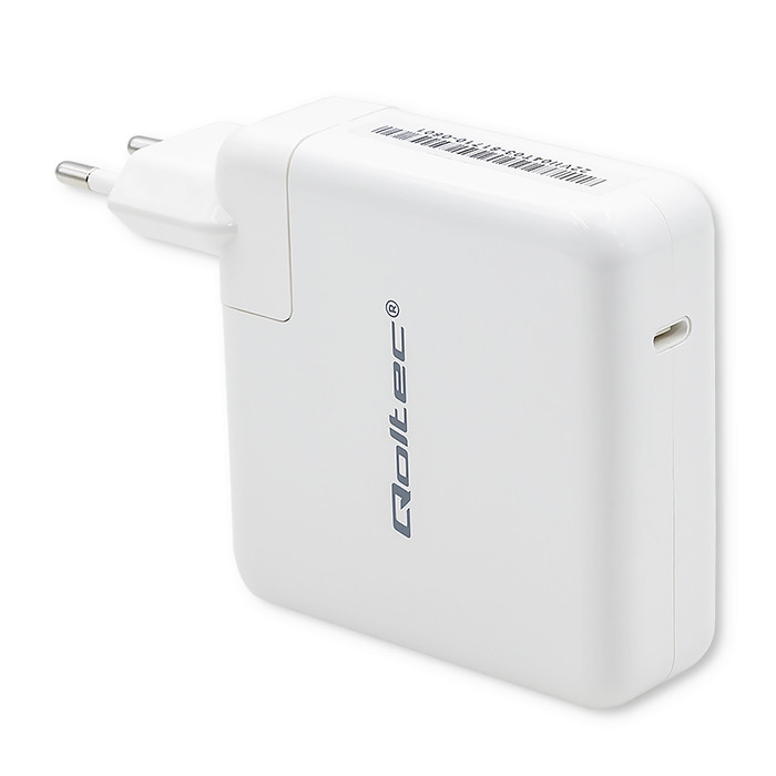 Qoltec 51709 Ladegerät für Mobilgeräte Universal Weiß AC Schnellladung Drinnen