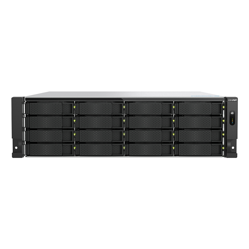 QNAP TS-H1677AXU-RP Speicherserver Rack (3U) AMD Ryzen™ 7 7745 32 GB DDR5 0 TB QNAP QTS Schwarz, Grau