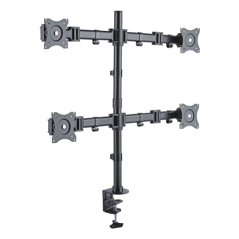 PureMounts PM-OFFICE-04 Flachbildschirm-Tischhalterung 68,6 cm (27") Tisch/Bank Schwarz