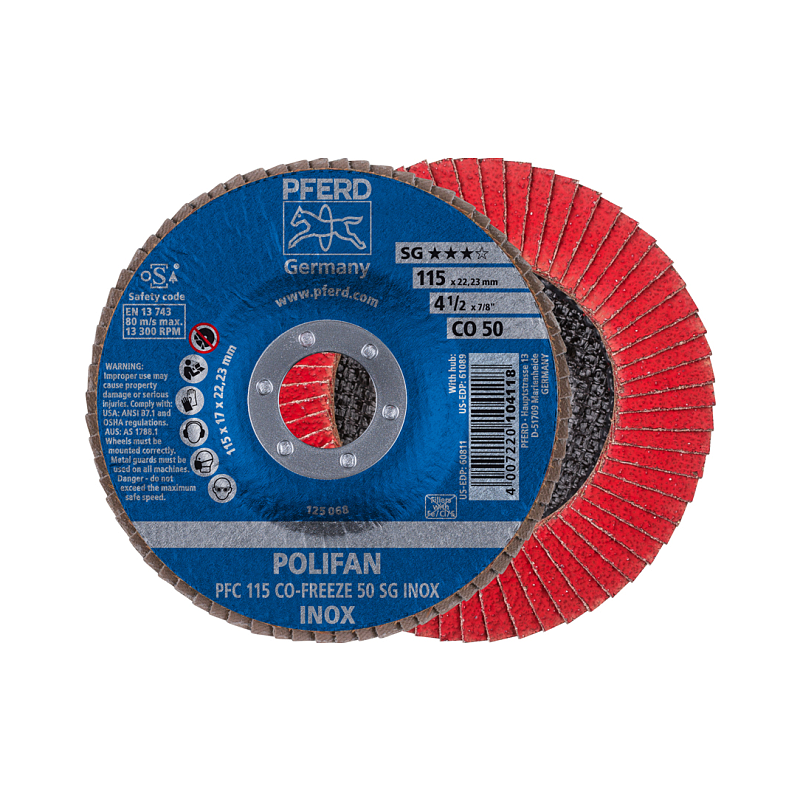 PFERD PFC 115 CO-FREEZE 50 SG INOX Rotierendes Schleifwerkzeug Zubehör Metall