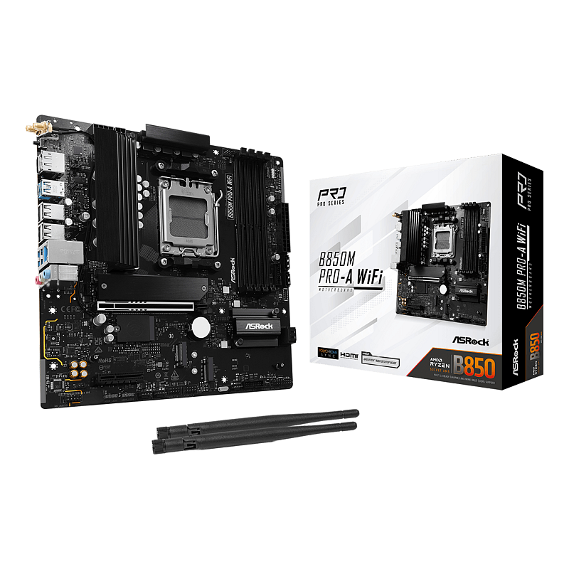 Asrock B850M Pro-A WiFi AMD B850 Sockel AM5 micro ATX