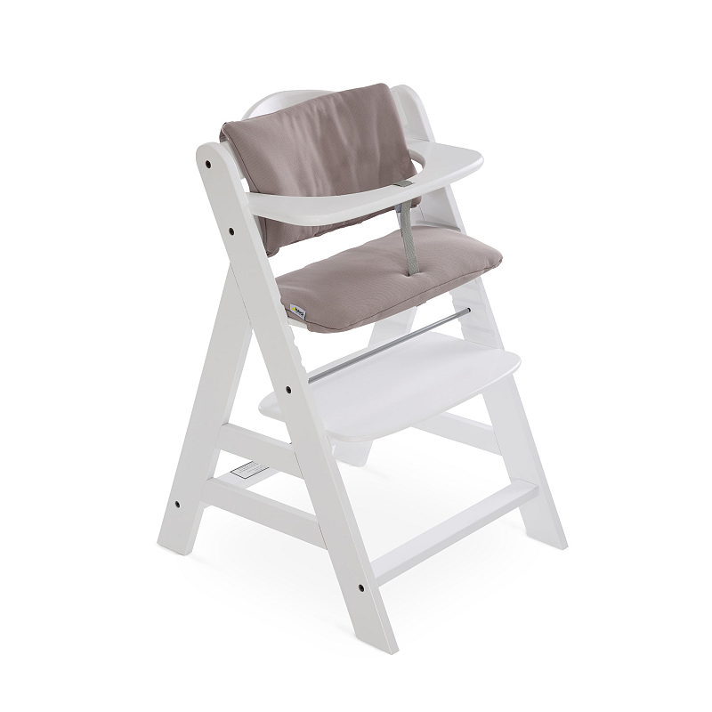 Hauck 2-piece highchair pad Hochstuhlkissen Beige, Weiß