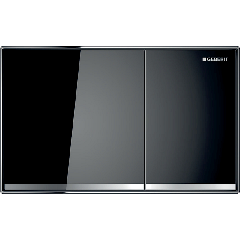 Geberit 115.640.SJ.1 Ersatzteil für Toilettenspülung Spülplatte Schwarz, Chrom