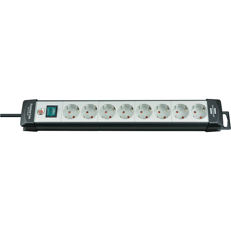 Brennenstuhl 1951580100 Verlängerungskabel 3 m 8 AC-Ausgänge Schwarz, Grau