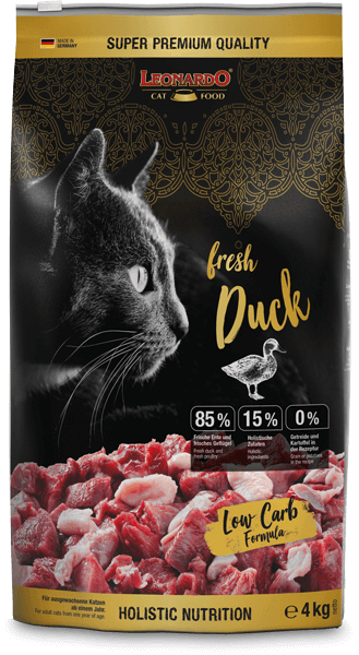 Leonardo Cat Food 757025 Katzen-Trockenfutter 4 kg Adult Ente