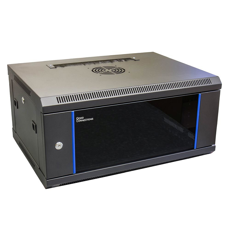 Alcasa GC-R0005 Rack 4U Wandmontiertes Regal Schwarz, Blau