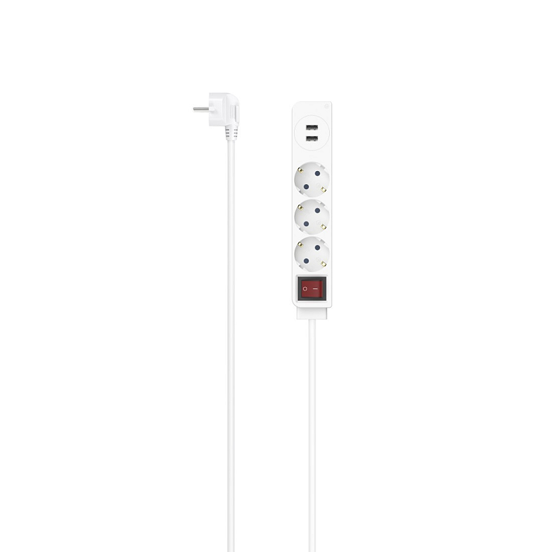 Hama 00223181 Verlängerungskabel 1,4 m 3 AC-Ausgänge Drinnen Weiß