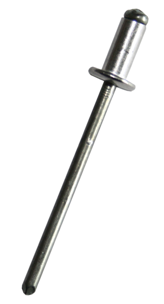 Dresselhaus Gesipa-Blindnieten Alu-Standard Flachkopf, lang, 4 x 12 mm, 100 Stück Nietnagel Blindniete