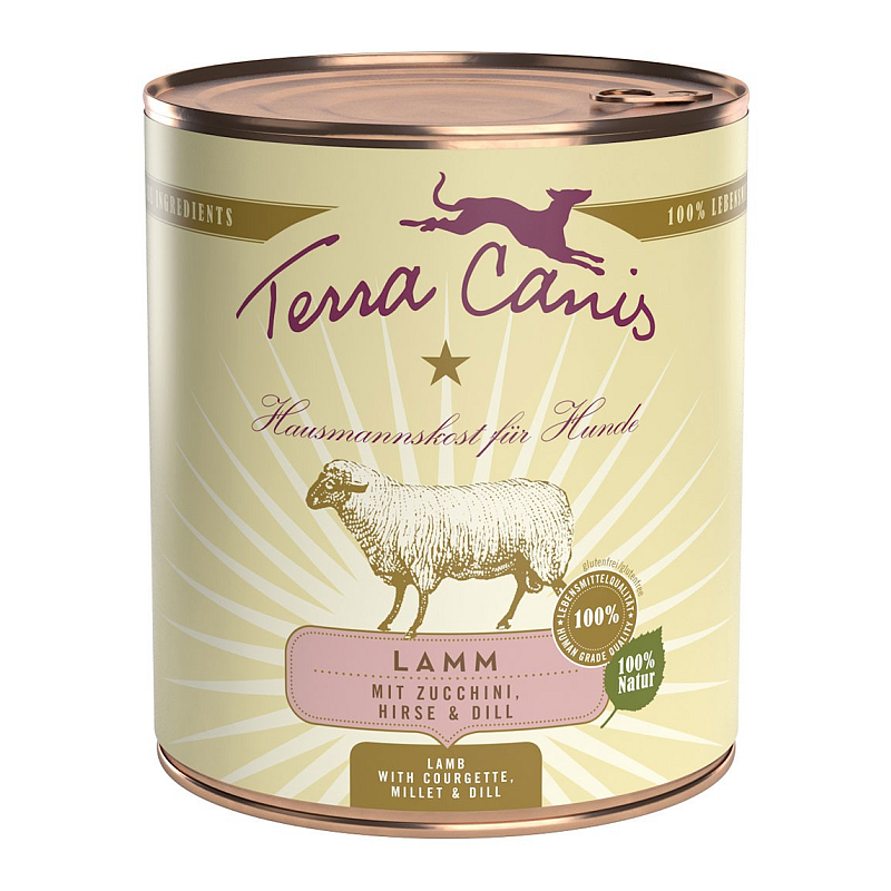 Terra Canis 180014 Hunde-Dosenfutter Dill, Lamm, Hirse, Zucchini Adult 800 g