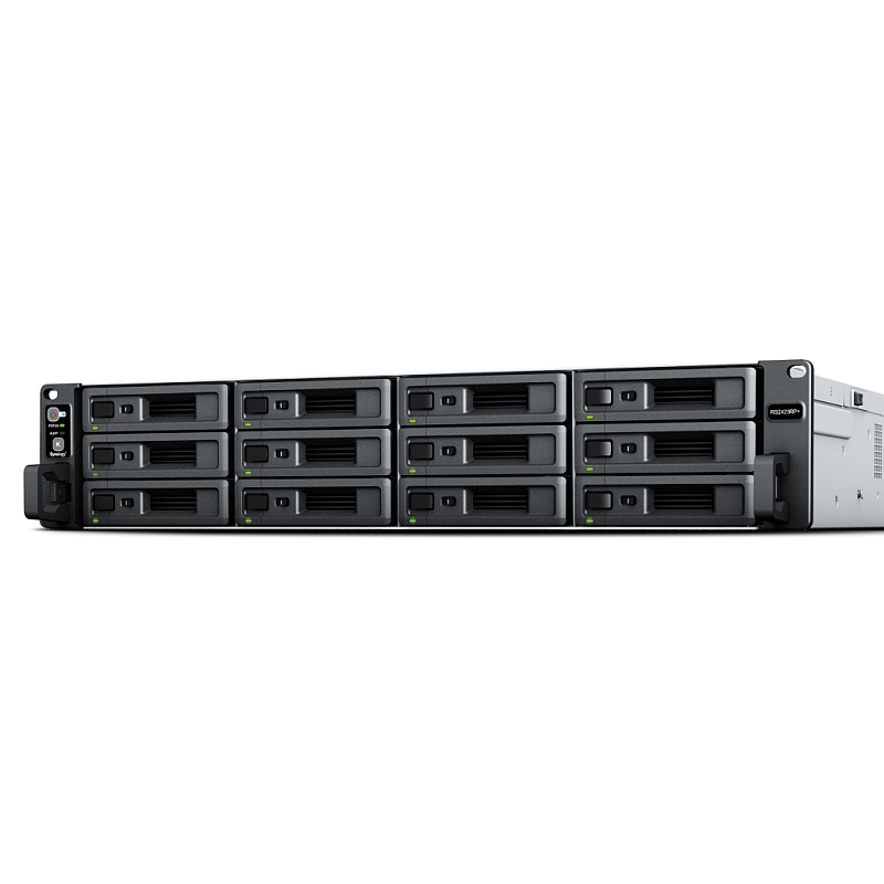 Synology RackStation RS2423+ NAS & Speicherserver Rack (2U) Ryzen Embedded V1780B 8 GB DDR4 0 TB DiskStation Manager Schwarz, Grau