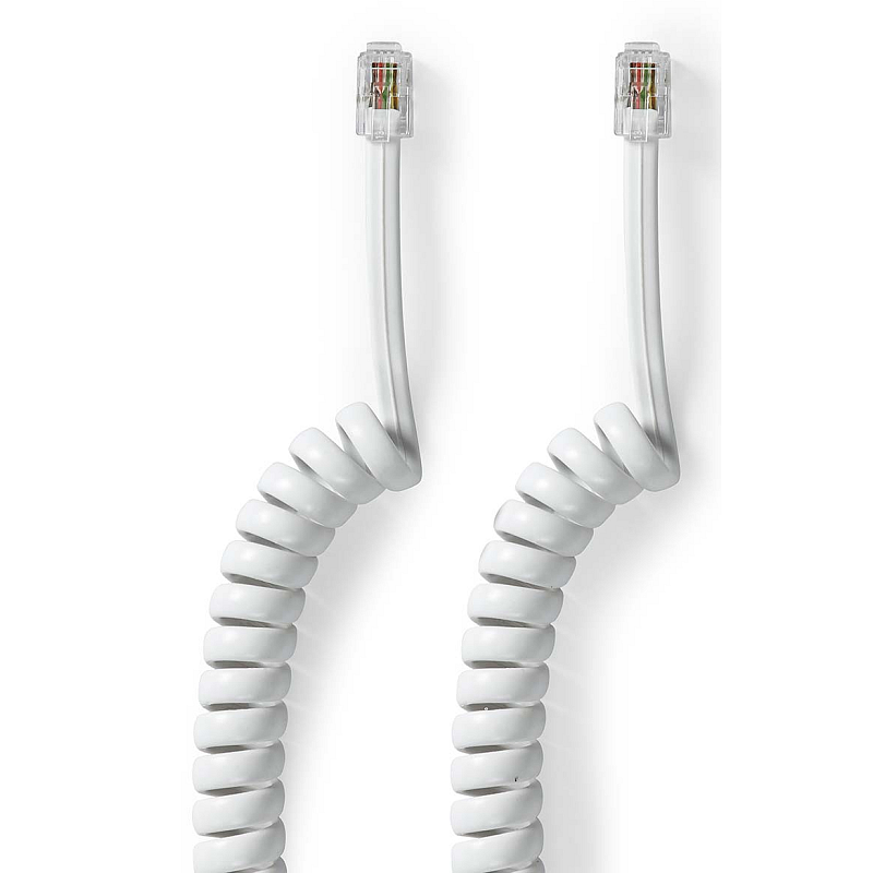 Nedis TCGB90100WT20 Telefonkabel 2 m Weiß