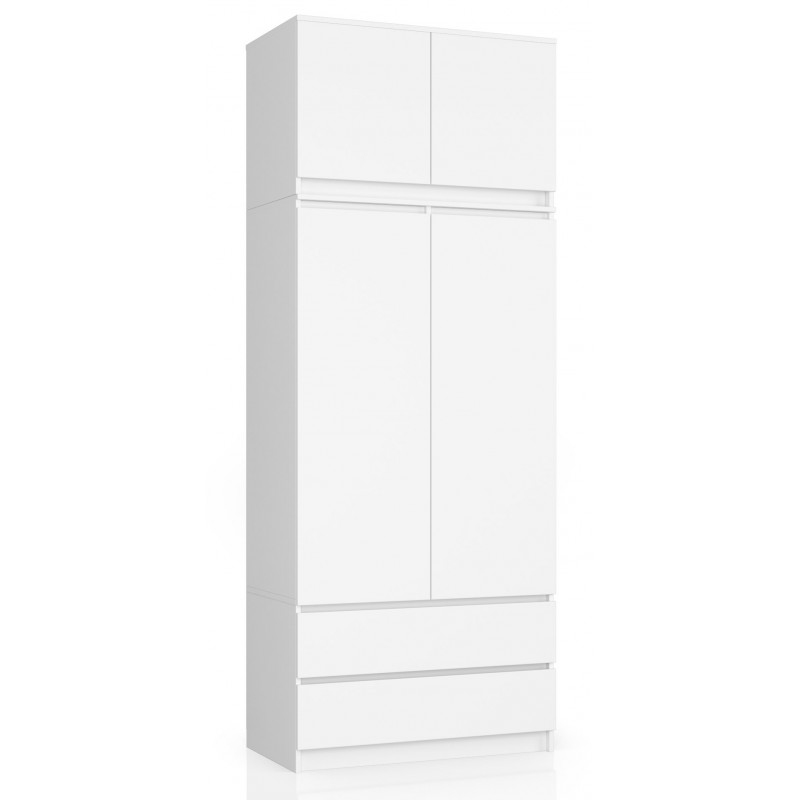 AKORD Furniture Factory SP0PSYSBIANADKOM010 Schlafzimmer-Schrank 6 Regale 2 Tür(en) Weiß Garderobe