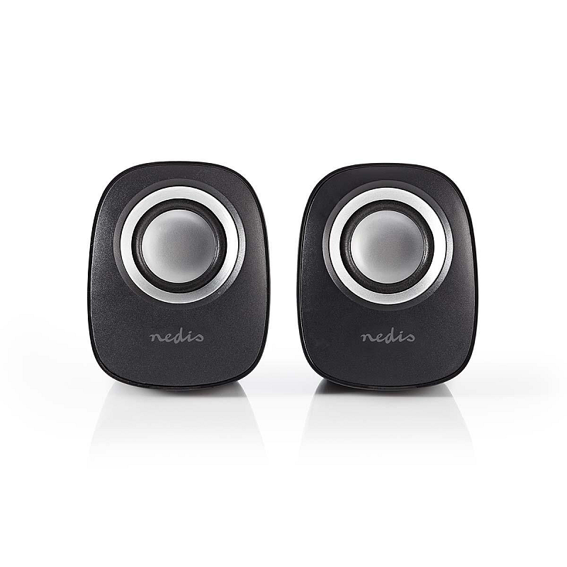 Nedis CSPR10020BK Lautsprecher Schwarz, Silber