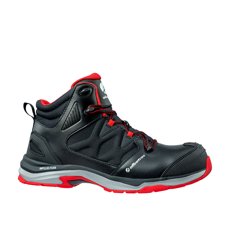 Albatros ULTRATRAIL BLK MID Männlich Schwarz, Rot