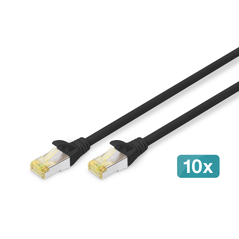 Digitus CAT 6A S/FTP Patchkabel, 10 Stück