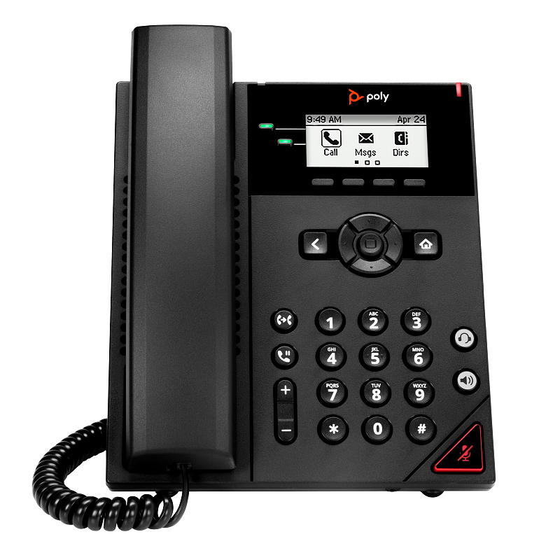 HP Poly VVX 150 IP-Telefon mit 2 Leitungen und PoE-fähig