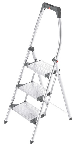 Hailo LivingStep Plus Stufenleiter Aluminium, Schwarz