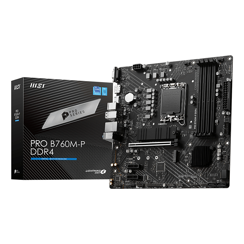 MSI PRO B760M-P DDR4 Motherboard Intel B760 LGA 1700 micro ATX