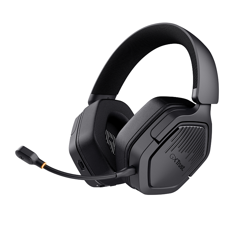 Trust GXT 493 Carus Kopfhörer Verkabelt & Kabellos Kopfband, Helm Gaming USB Type-C / USB Type-A Bluetooth Schwarz