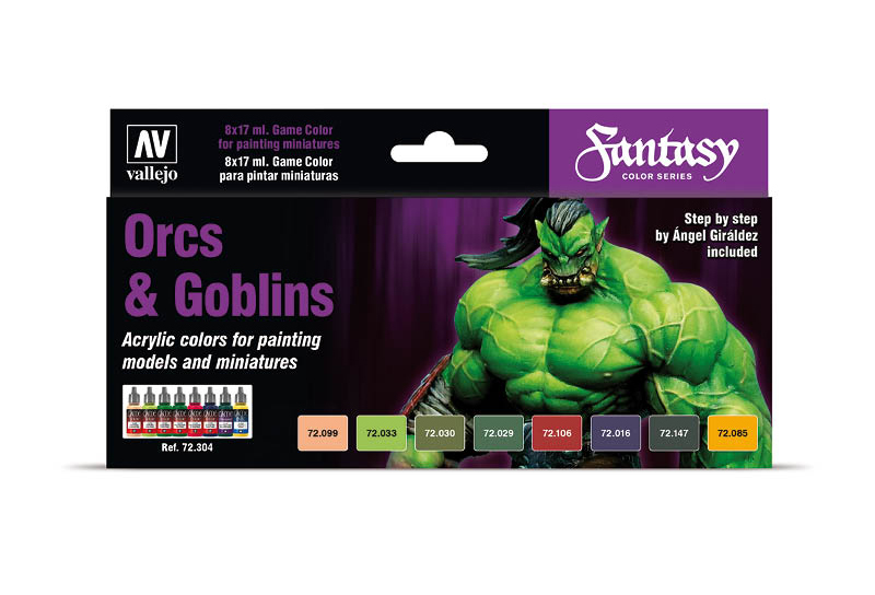 Vallejo 72.304 Acrylfarbe 17 ml Fleisch, Grün, Violett, Rot, Gelb Flasche