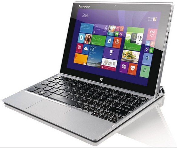 Lenovo Miix 2 Intel Atom® Z3745 Hybrid (2-in-1) 25,6 cm (10.1") Touchscreen 2 GB DDR3L-SDRAM 64 GB Flash Windows 8.1 Silber