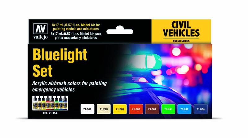 Vallejo 71.154 Acrylfarbe 17 ml Blau, Grün, Elfenbein, Orange, Rot, Weiß, Gelb Flasche