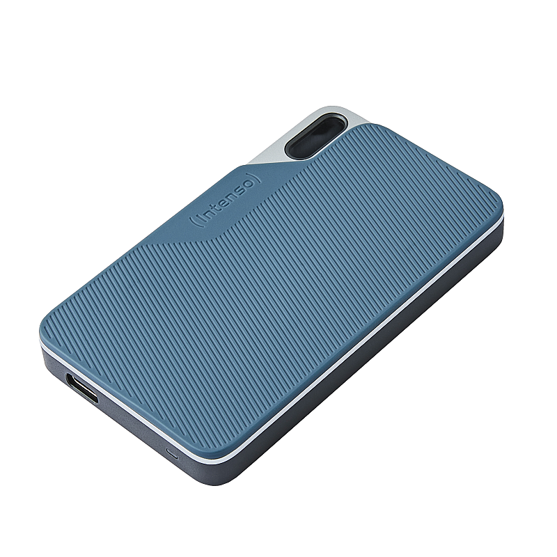 Intenso Lesen/Schreiben bis zu 500 MB/s/2TB USB Typ-C 3.2 Gen 1 (3.1 Gen 1) Blau, Grau