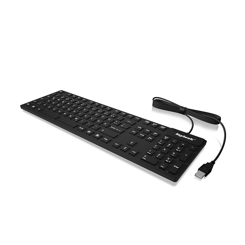 KeySonic KSK-8030 IN (CH) Industrietastatur, USB, wasserdicht IP 68, schwarz