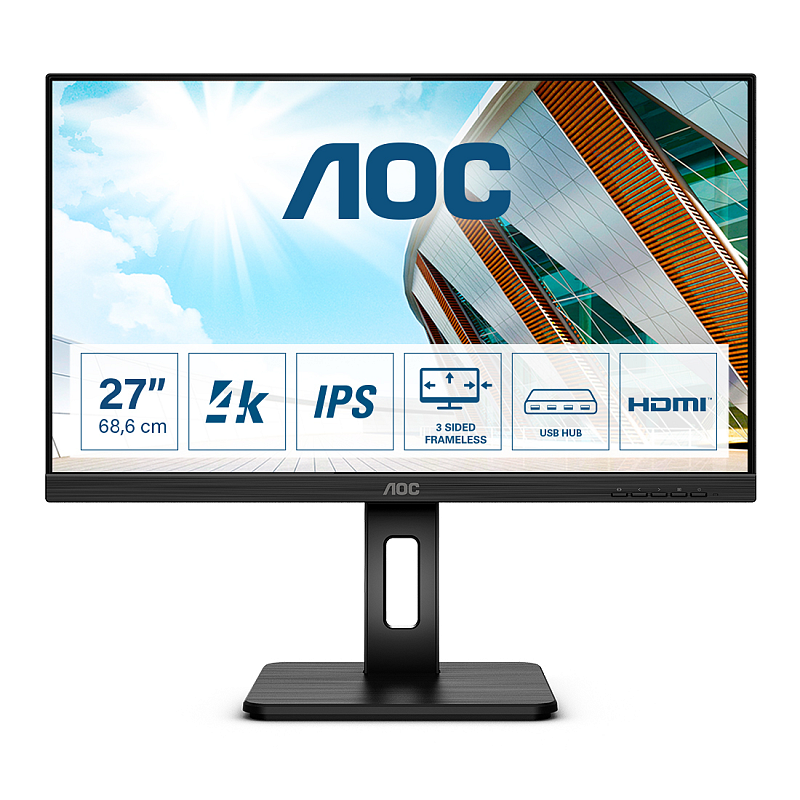 AOC P2 U27P2 Computerbildschirm 68,6 cm (27") 3840 x 2160 Pixel 4K Ultra HD LED Schwarz