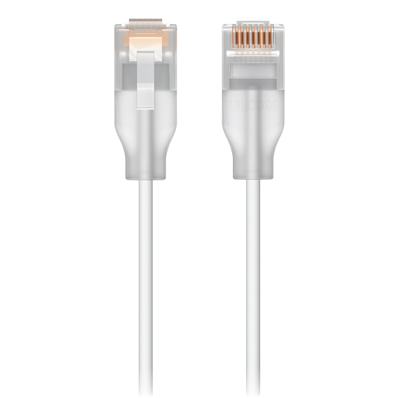 Ubiquiti UACC-Cable-Patch-EL-3M-W Netzwerkkabel Durchscheinend, Weiß Cat6