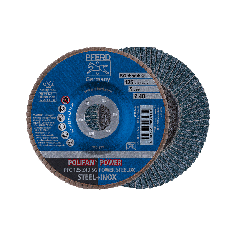 PFERD PFC 125 Z 40 SG POWER STEELOX Rotierendes Schleifwerkzeug Zubehör Metall