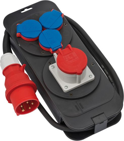 Brennenstuhl 1151600010 Stromverteilereinheit (PDU) 4 AC-Ausgänge Schwarz, Blau, Rot